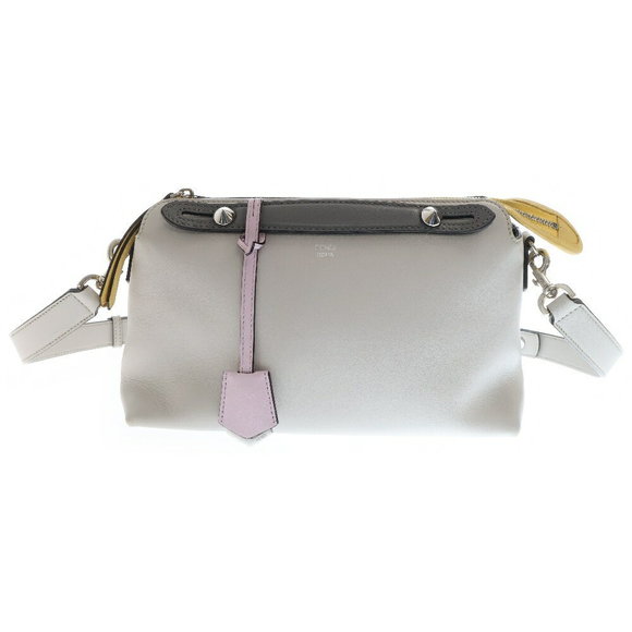 Fendi Way Gray Leather Bag Crossbody - Picture 1 of 6